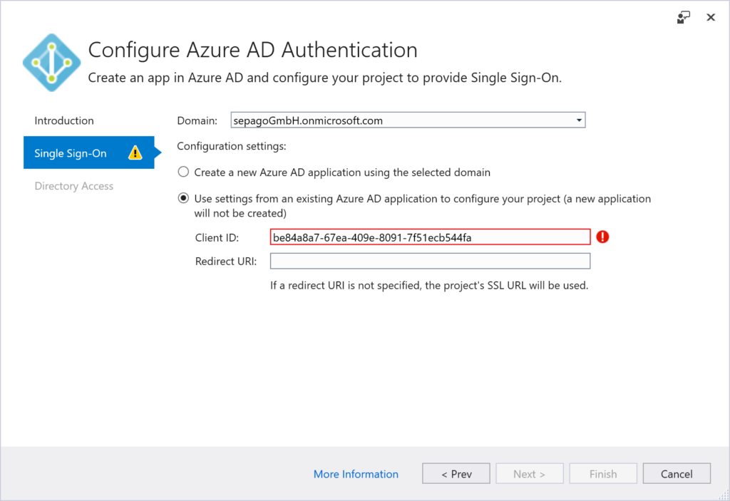 Why configuring Azure AD authentication with an Azure Web App fails