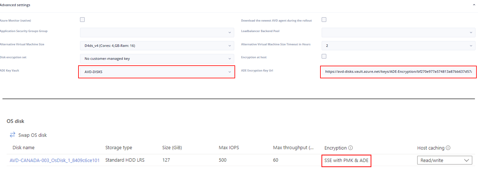 Azure Virtual Desktop Session Hosts with Azure Disk Encryption