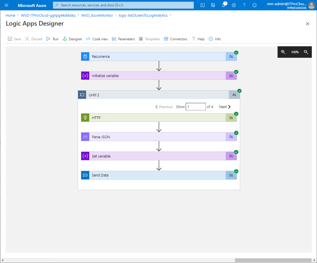 INTERNAL Push Azure AD User properties into Azure Monitor Log Analytics to build Windows Virtual Desktop (WVD) performance data based on these