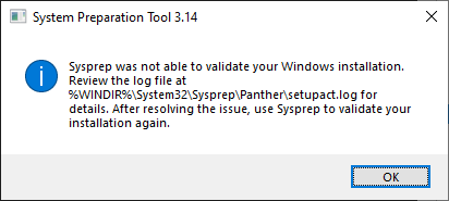 What's wrong with Windows 10 and UWP and Sysprep?