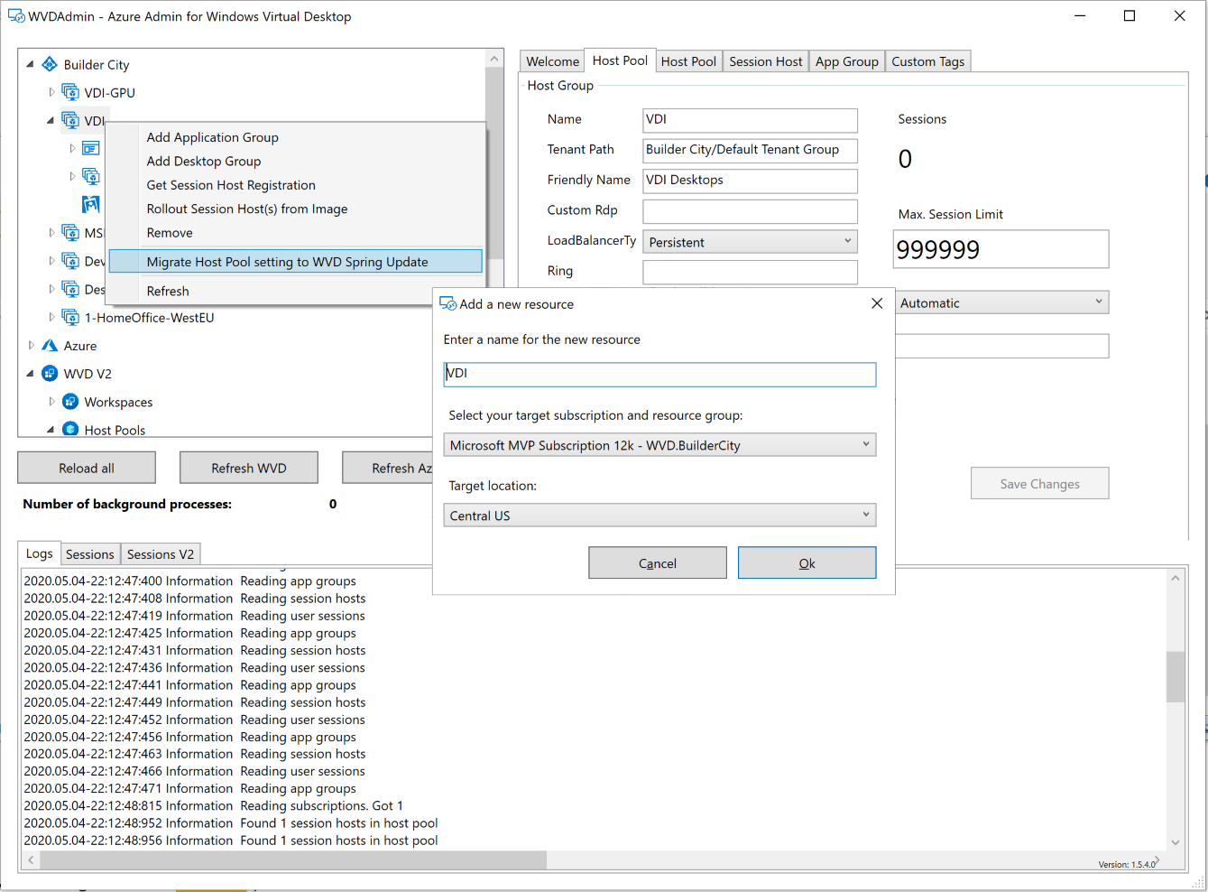 Migrate Azure Windows Virtual Desktop Host Pools from Fall to Spring Release - WVD