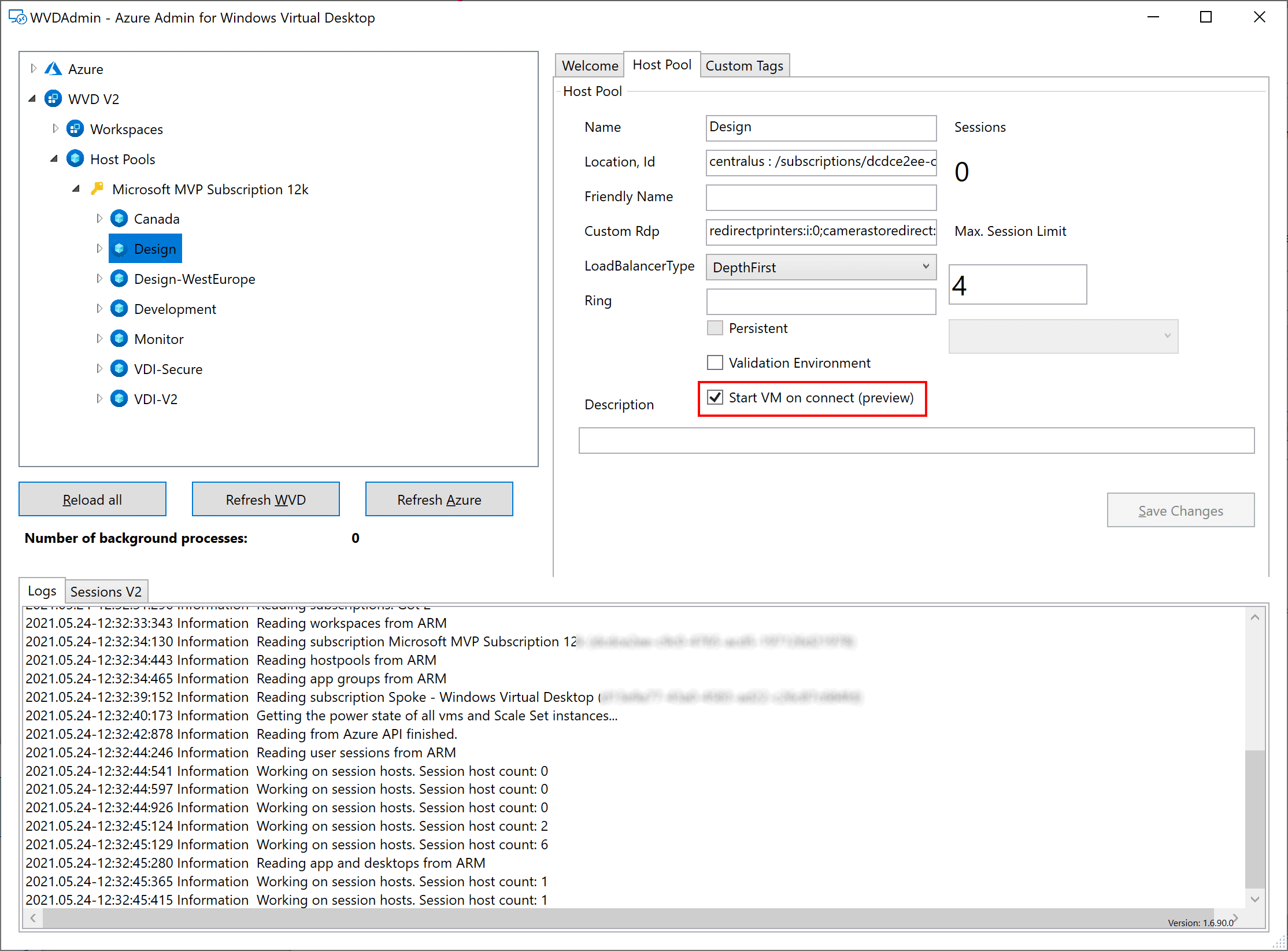 Power-On-Connect Feature in Azure Windows Virtual Desktop and custom role for Power On Connect preview