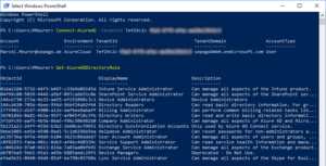 Enumerating Azure AD administrative accounts with PowerShell